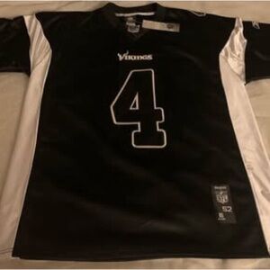New Vikings Black & White NFL Reebok On Field Favre #4 Jersey Men’s Size 52